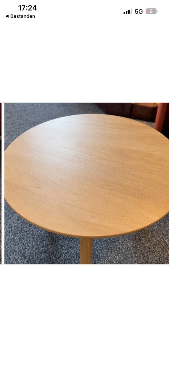 HAY design salontafel rond, licht hout, Beige (foto 3 van 5)