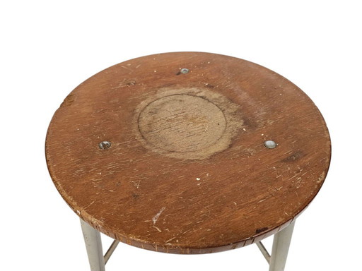 Ahrend The Circle - Industrial - Stool - Wood - Metal - 60s