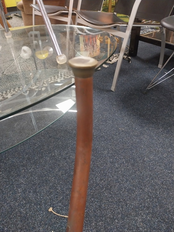 Image 1 of 1 x Hughes & Son piano stool 1920s copper and brass new seat