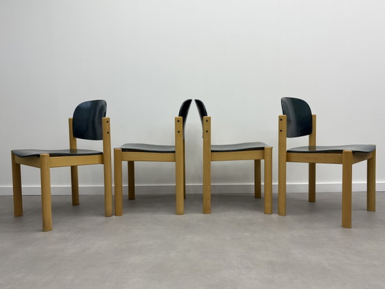 4 x Vintage Kusch & Co Design Stoelen – kusch co, Eetkamerstoelen, Wood (photo 4 of 15)