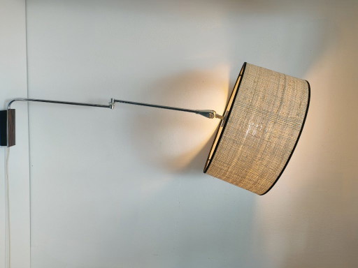 Vintage Mid-Century Modern Doppelgelenk-Wandleuchte aus Chrom (60er-70er Jahre) – wandlampen, Chrome (photo 2 of 16)