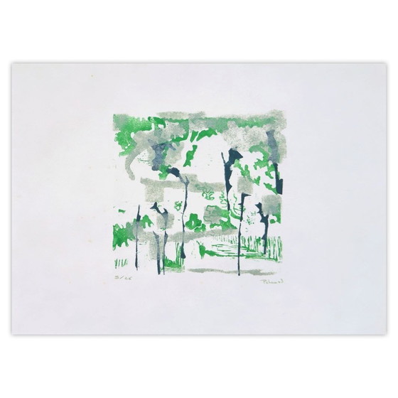 Monique PEHEM (BRETON-PROUTÉ) signierte den Linolschnitt Arbres fantômes 2003 – Lithographien & Drucke, Paper (photo 4 of 5)