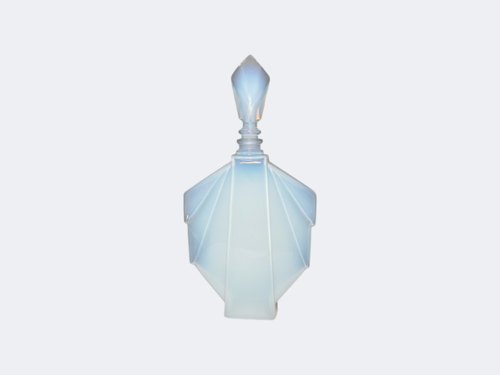 Art Deco Sabino Perfume Bottle - Antique French Opaline Glass