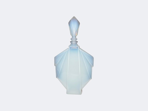 Art-déco-Parfümflakon aus Sabino-Glas – Antiker französischer Opalglas-Parfümflakon
