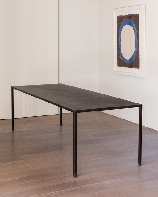Arco Dining Table "Slim" in Black Oak