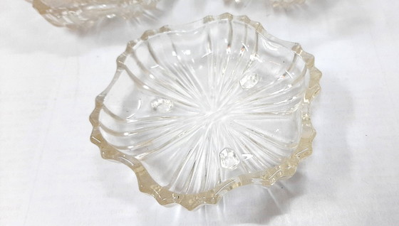 Image 1 of 5 piattini vintage in vetro per marmellata