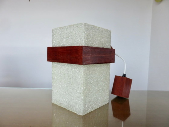 Image 1 of Par de lámparas colgantes escandinavas de plexiglás y teca, 1970