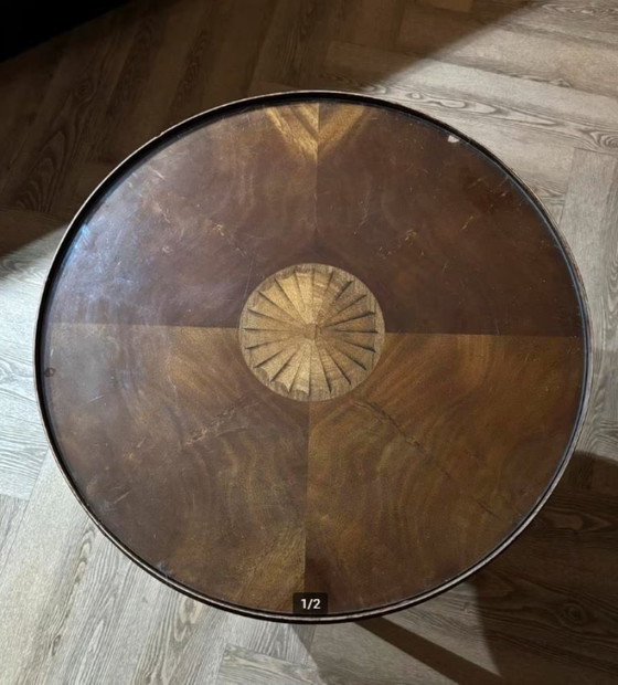 Image 1 of Side table with compass rose