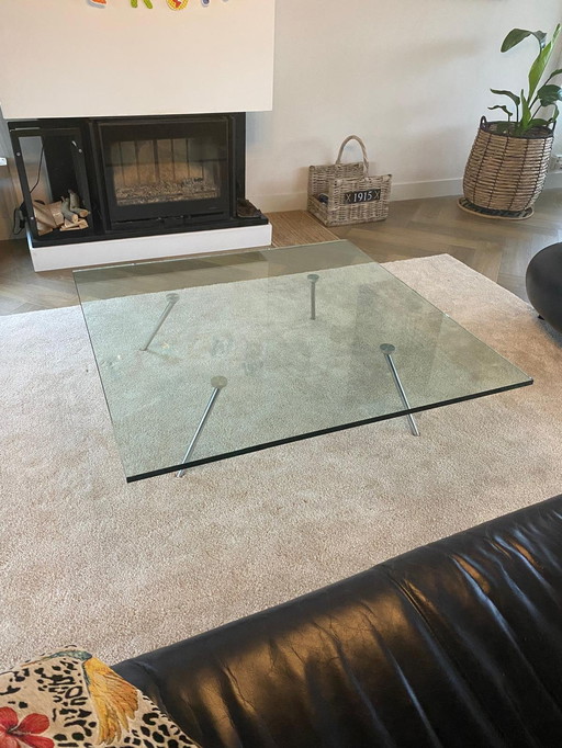 Table basse en verre Maupertuus 120x120x30cm