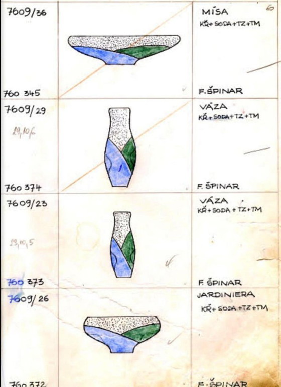 Image 1 of Art Glass Vase Model 7609/23 by František Špinar, 1970s