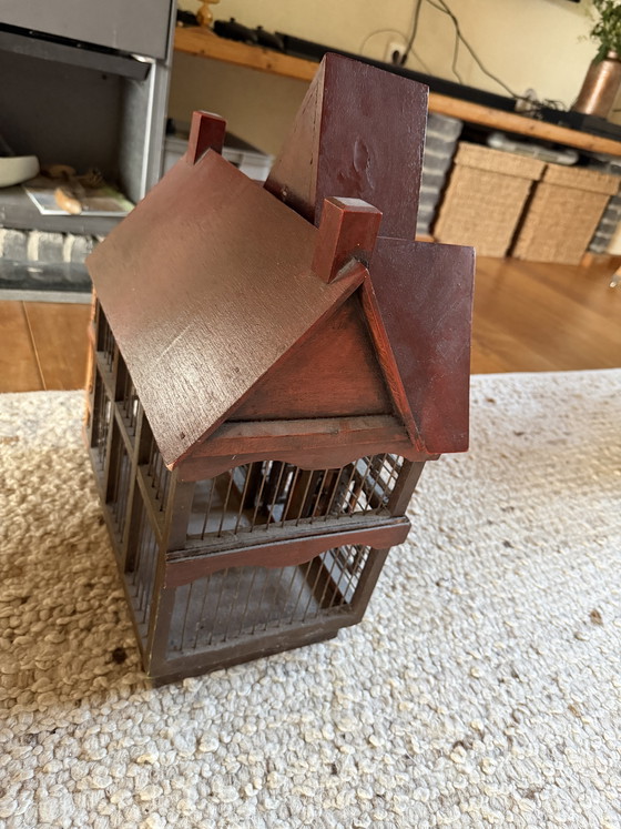 Image 1 of Handgemaakt miniatuur poppenhuis / decoratief houten huis
