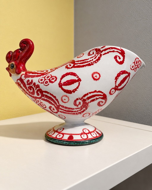 CREA 87 Regalina – Brocca vintage in ceramica italiana a forma di gallina – Design raro fuori produzione