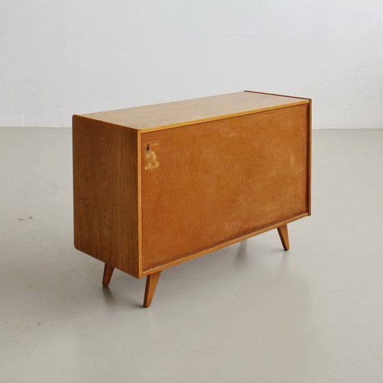 Image 1 of Commode de style Mid-Century par Jiří Jiroutek, buffet U-453, noir et blanc, années 1960