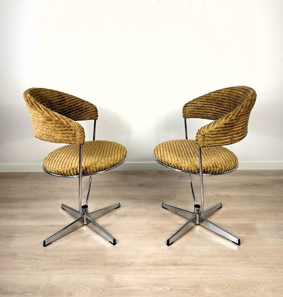 2 X Arne Dahléns Voor Dalum – Eetkamerstoelen, Chrome (photo 2 of 12)