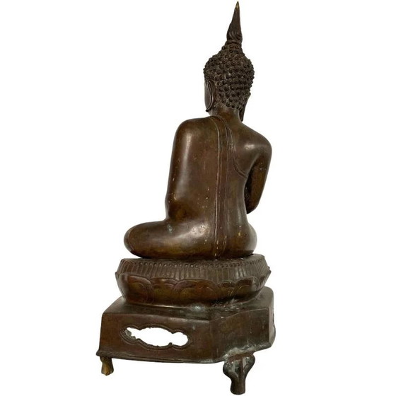 Buda de Bronce del Siglo XIX sobre Base de Templo Tailandia – Lote 184 – Esculturas, Bronze (photo 5 of 10)