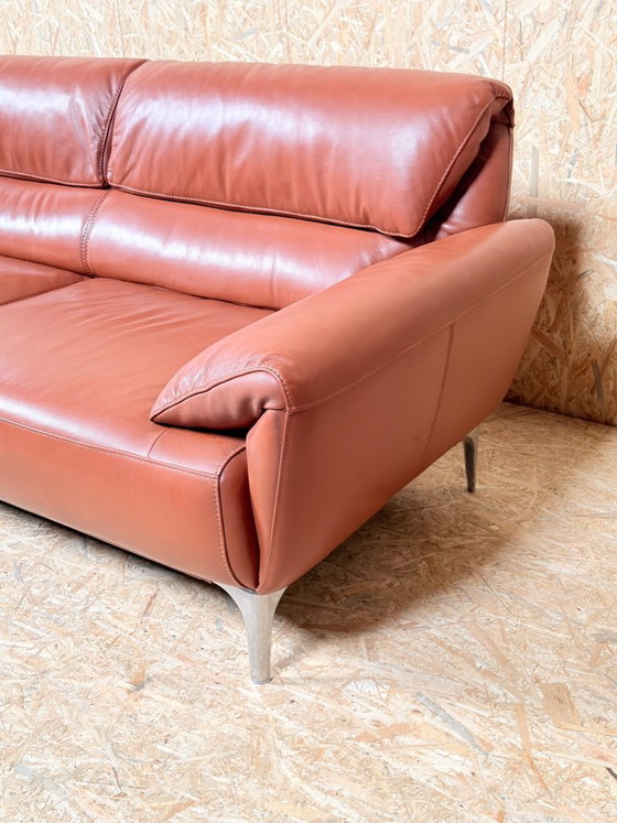 Image 1 of Agnelli Sofa 2 ,5 zits leren Italiaanse bank