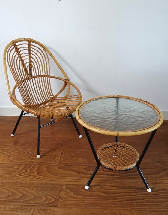 Tavolo e Sedia Rohe Noordwolde Anni '50 – Poltrone, Glass, Metal (photo 11 of 20)