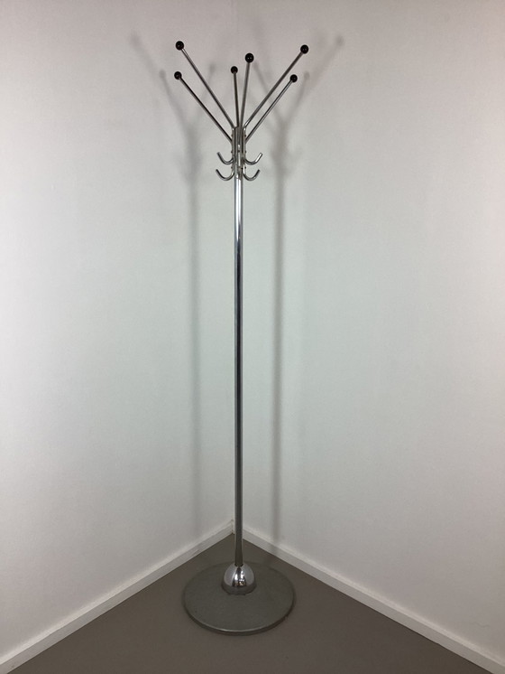 Image 1 of Vintage Fifties Chrome Coat Rack Modernist Industrial