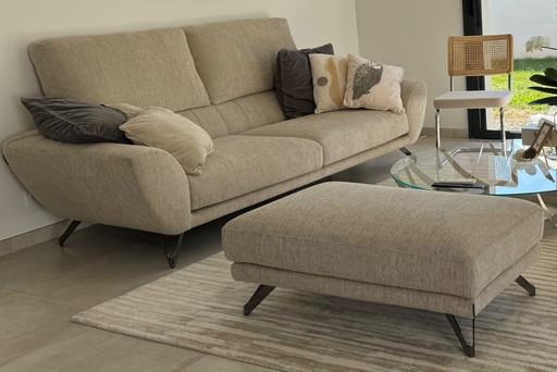 Canapé et pouf modèle caractère Roche Bobois neuf