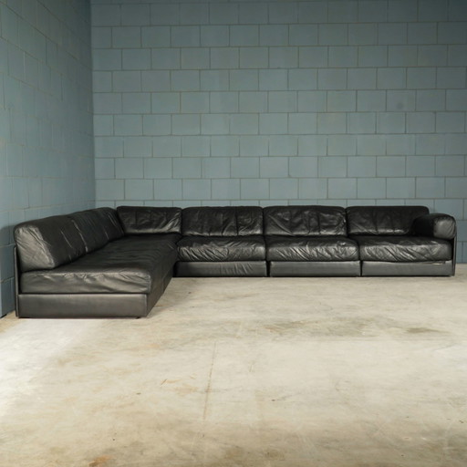 De Sede DS-76 - modular black leather sofa