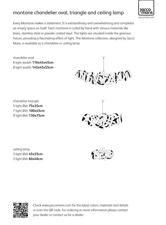 Image 1 of Jacco Maris, Montone 8 Lampe, Oval, Plafonnier