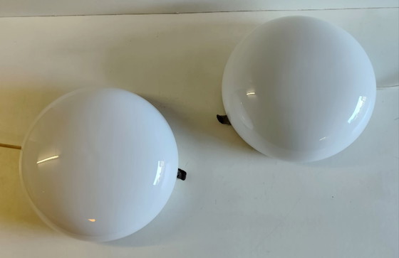 Plafoniera o Applique a Globo Opalino XL - metà del XX secolo – Plafoniere, Vetro (photo 6 of 8)