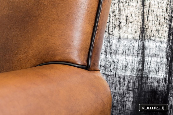Image 1 of Exclusieve Art Deco fauteuil(s) in AA klasse schapenleer (2x dikker)