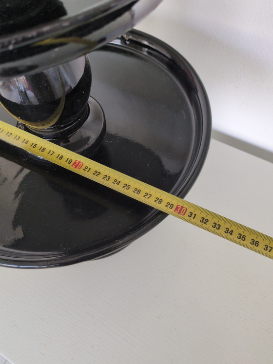 Image 1 of Grande supporto a più livelli nero / ciotola decorativa – 73 cm di altezza