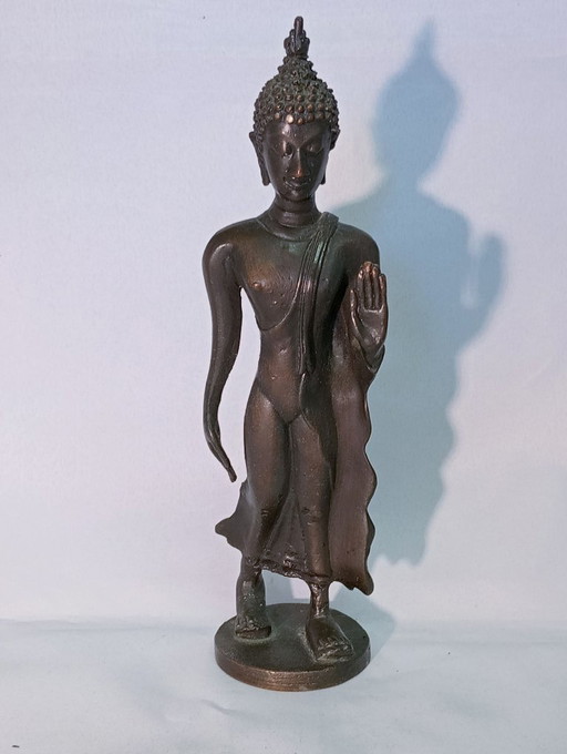 Estatua de Buda asiática, color bronce