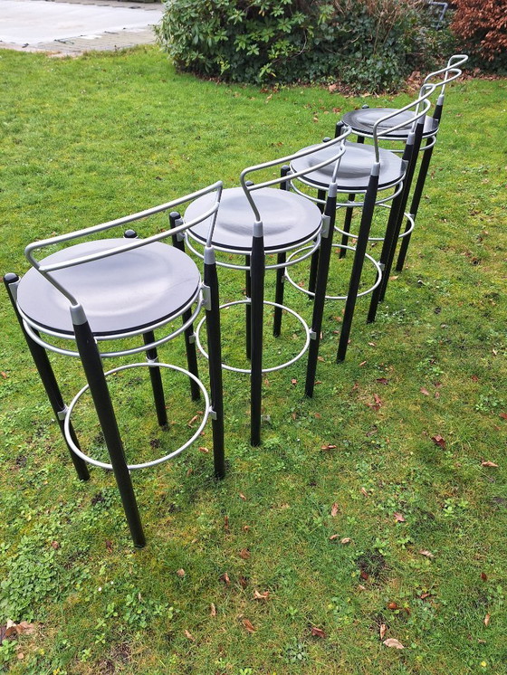 Image 1 of 4 sgabelli da bar vintage Hutten