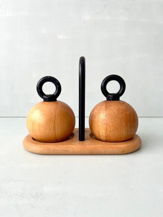 Image 1 of Bodum Ball Boy molinillo de pimienta juego de molinillo de sal Dinamarca diseño danés posmoderno Nissen
