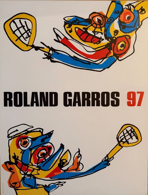 Antonio Saura, Roland Garros, 1997, © Antonio Saura, Galerie Lelong 1997, Impreso en Francia