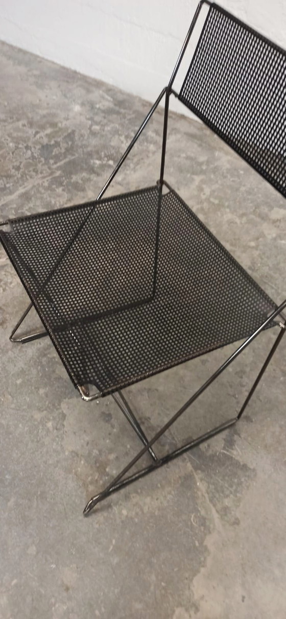 Image 1 of Niels Jørgen Haugesen X Line perforated metal chair 