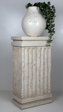 Vintage large Roman column / pillar beige cream plant table