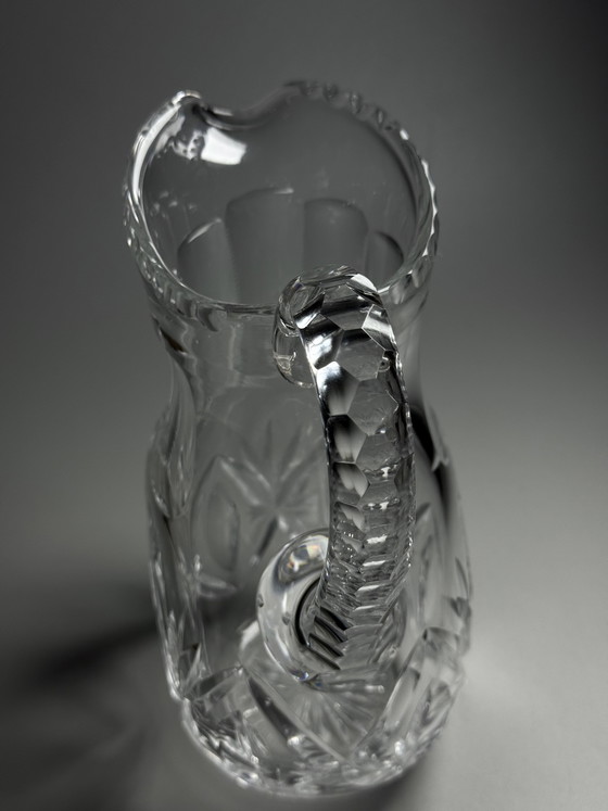 Image 1 of Val Saint Lambert - jaren 1900 - handgeslepen kristallen kan - 1 liter