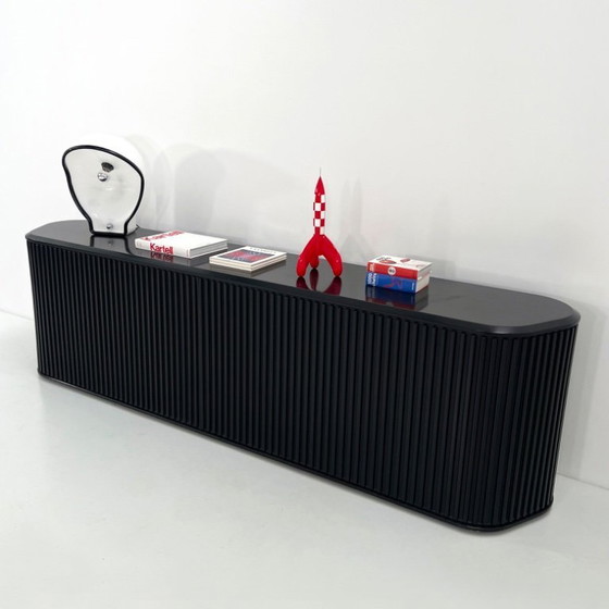 Image 1 of Credenza A'dammer nera di Aldo van de Nieuwelaar per Pastoe, anni '80