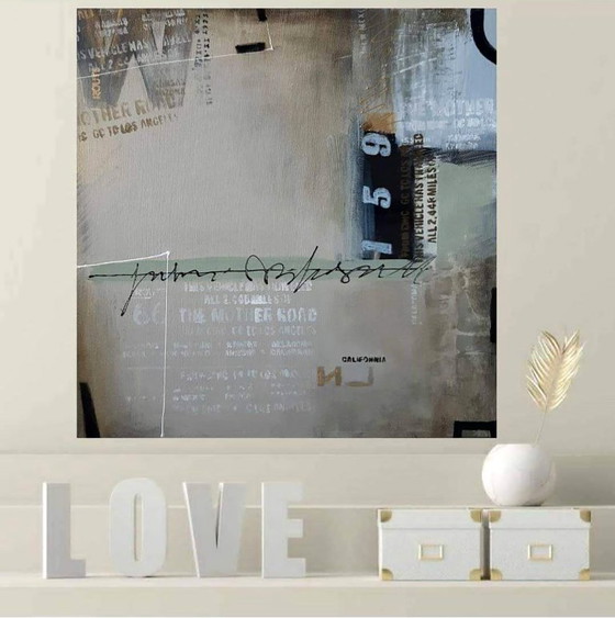 Original Acrylic Painting Contemporary Art Minimalism Street Message – Paintings & Drawings, Canvas (photo 2 of 7)