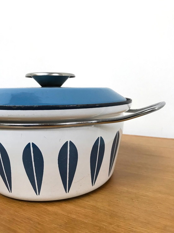 Image 1 of Casseruola vintage anni '60-'70 Cathrineholm of Norway in smalto a forma di loto
