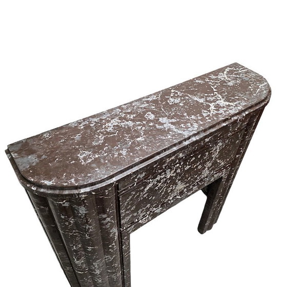 Image 1 of French Art Deco faux marble mantelpiece, circa 1920
