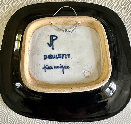 Image 1 of JACQUES POUCHAIN TABLEAU CERAMIQUE VINTAGE