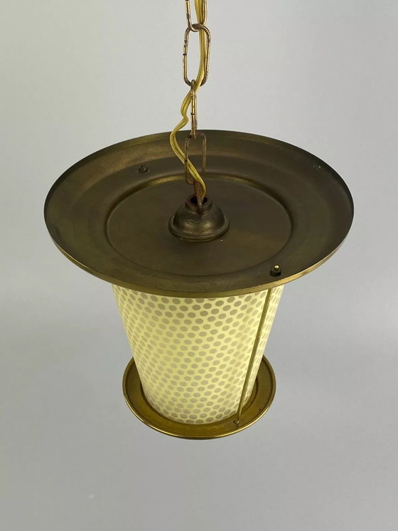Image 1 of Lampada da soffitto anni '50 e '60, design in ottone di metà secolo, anni '50 e '60