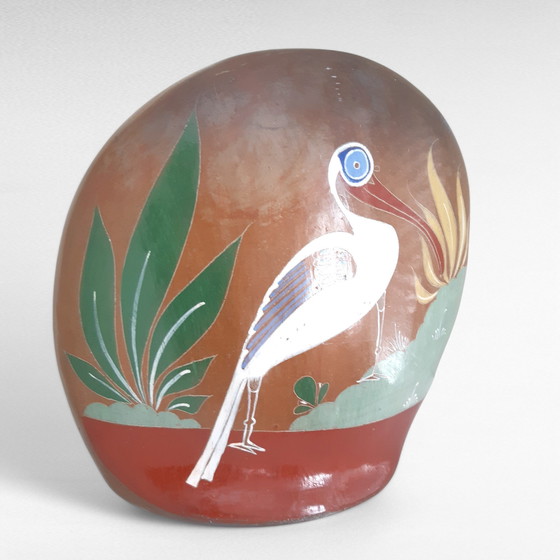 Image 1 of Gufo in ceramica vintage, Tonalá Messico, anni '70, H37cm