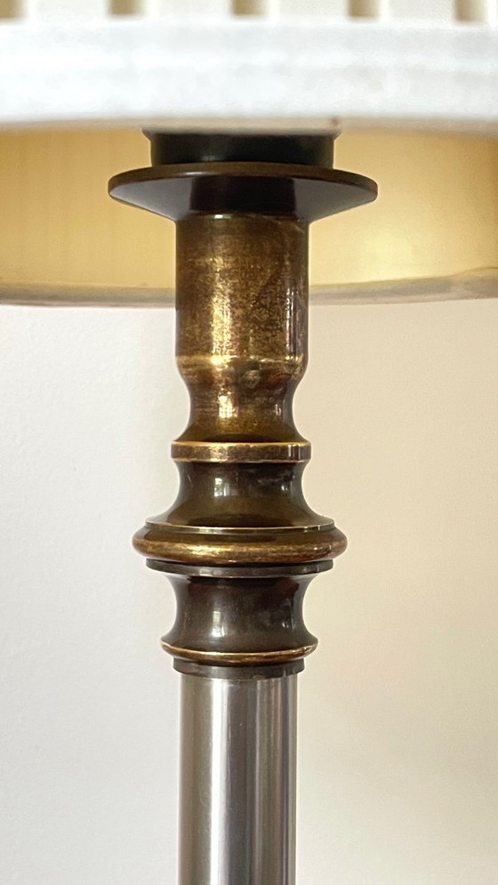 Image 1 of Stahl- und Messinglampe aus den 1970er Jahren