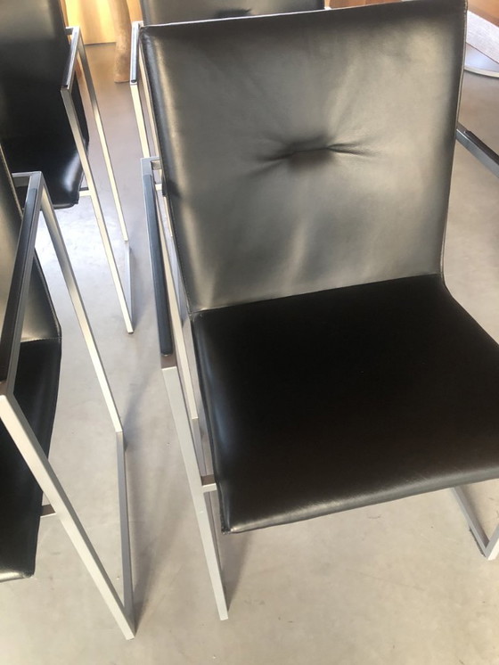 Image 1 of Arco Frame chair black leather 4x