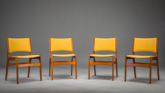 Image 1 of Mid Century Modell 89 Esszimmerstühle, Erik Buch zugeschrieben, Satz von 4