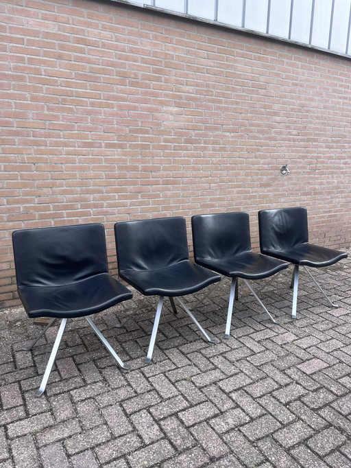 4x sedia da pranzo tonon in pelle