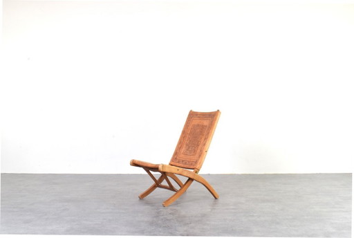 Sedia pieghevole di Ángel Pazmiño per Muebles de Estilo, anni '60.