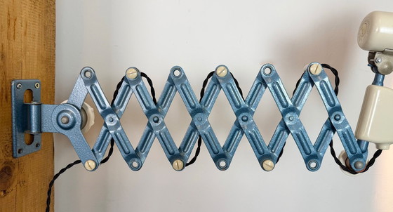 Image 1 of Industrielle Scherenlampe aus Ostdeutschland von Reif Dresden, 1950er Jahre