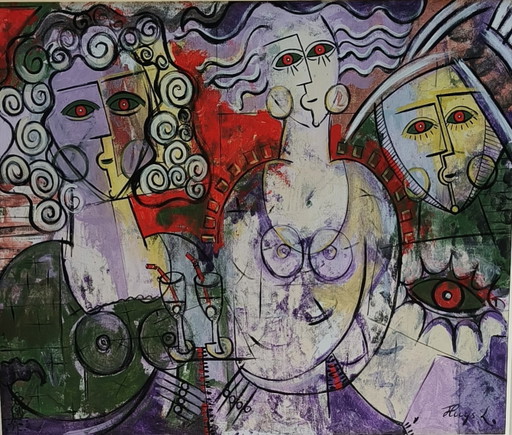 Picasso style Belgian artist Ludo Huys