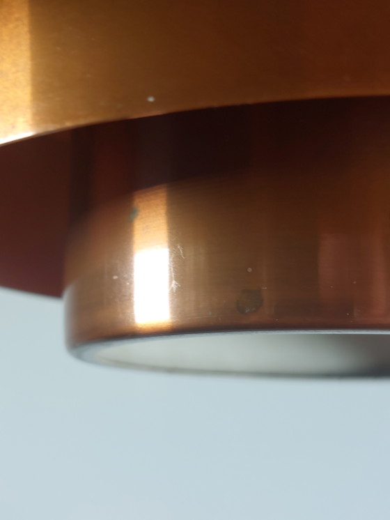 Image 1 of Vintage Mid Century Pendant Light Ultra Copper Jo Hammerborg Fog Morup Denmark